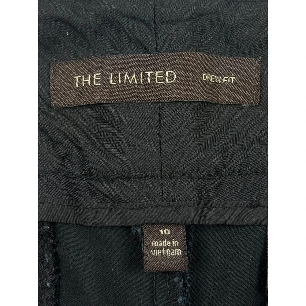 The Limited Drew Fit Black Cuffed Shorts Womens 10 Cotton Stretch Minimalist
